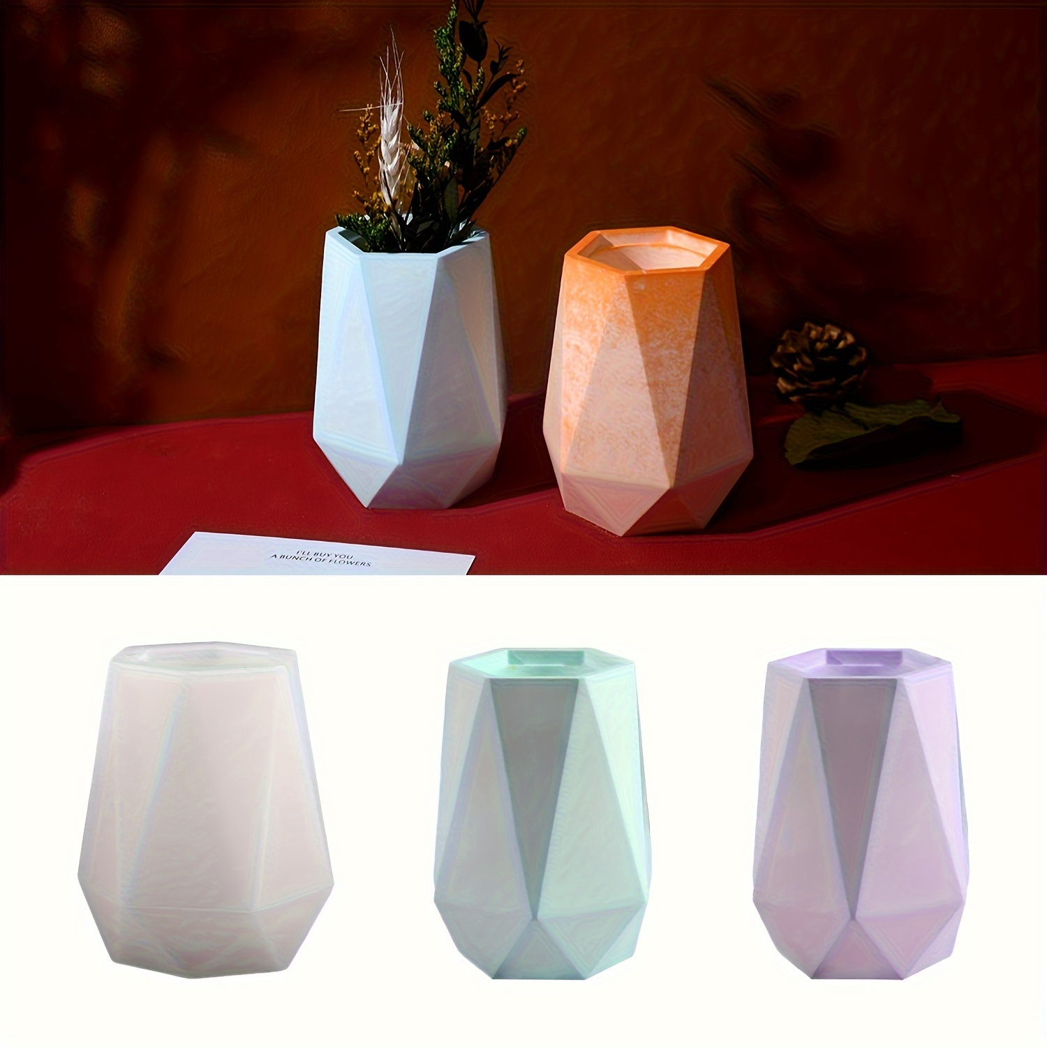 Home Decor Vase With Flowers - Stampo in silicone per vaso a