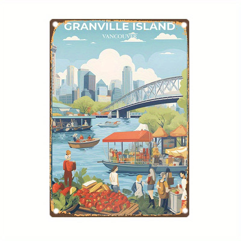 Home Decor Vancouver - Targa in metallo Granville Island Vancouver,