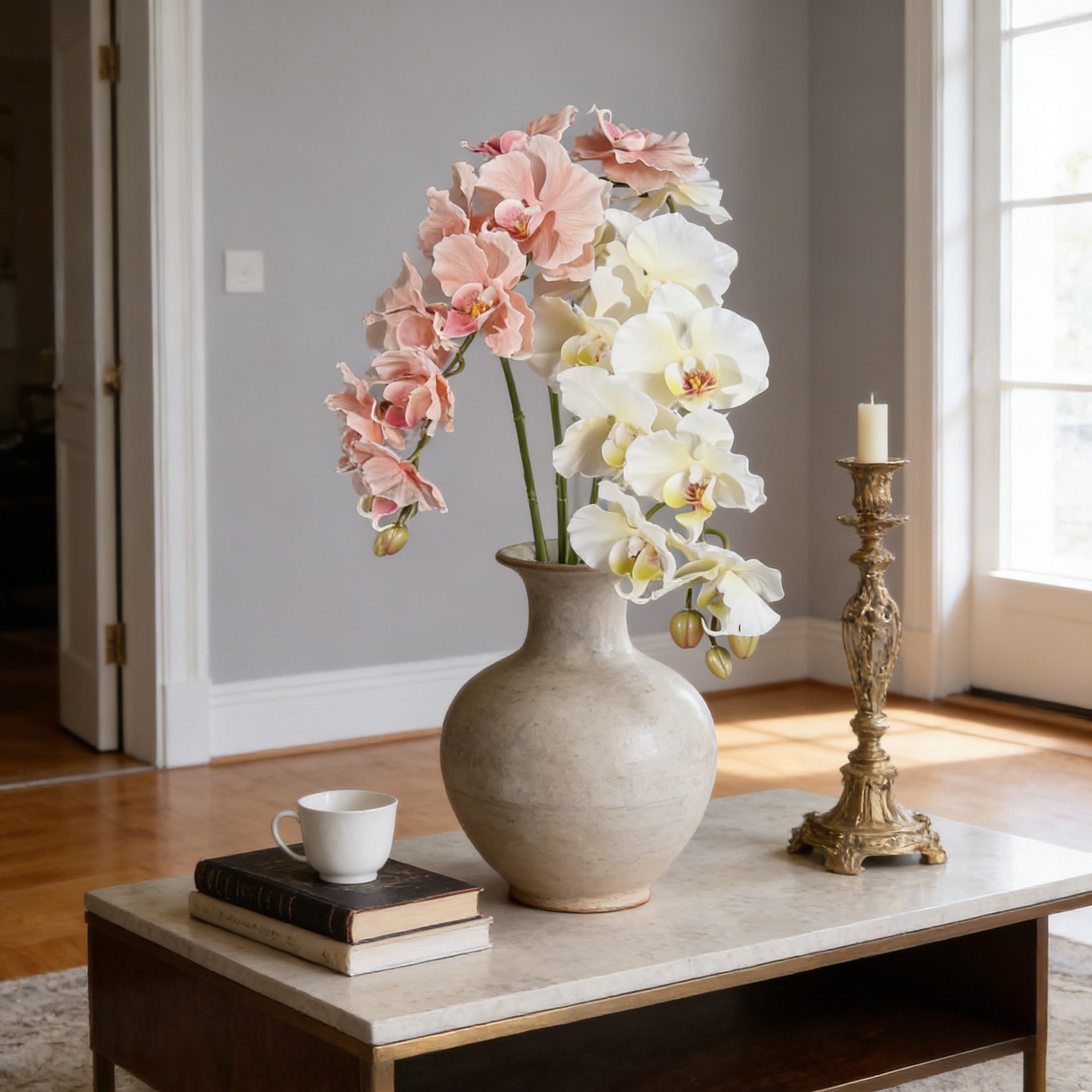 Home Decor Korea - Phalaenopsis artificiale in stile coreano da