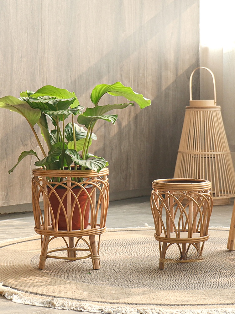 Rattan Plant Basket - Vasi per Piante in Rattan Sintetico