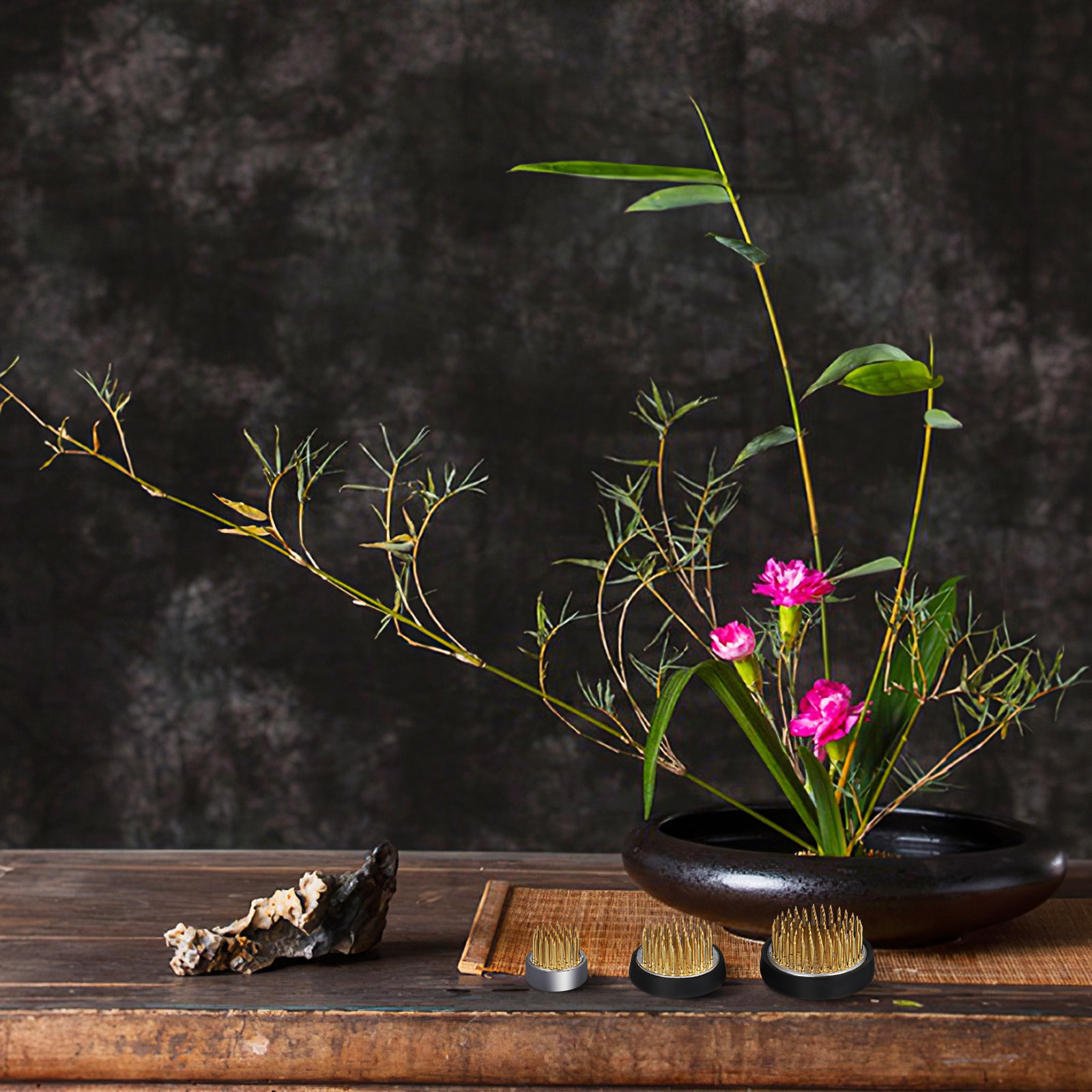 Home Decor Vase With Flowers - 3 Pezzi Base per Fiori con