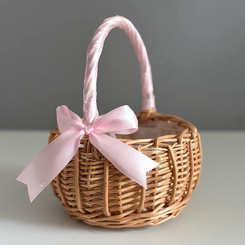 Rattan Plant Basket - Portaoggetti fatto a mano Cestini di