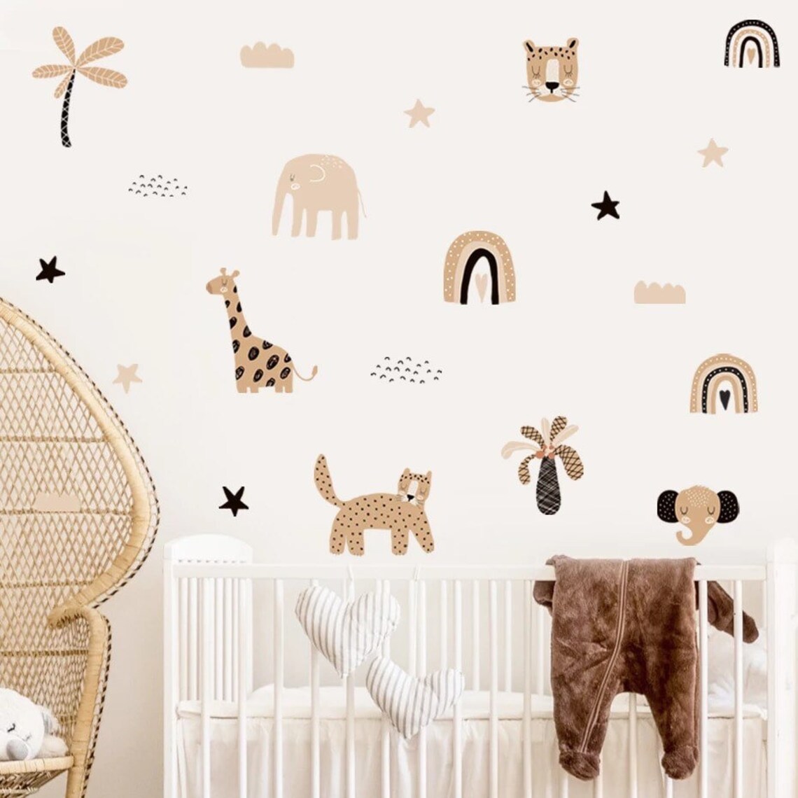 Home Decor Y2K - Adesivi Murali Boho con Arcobaleni Cartoon,