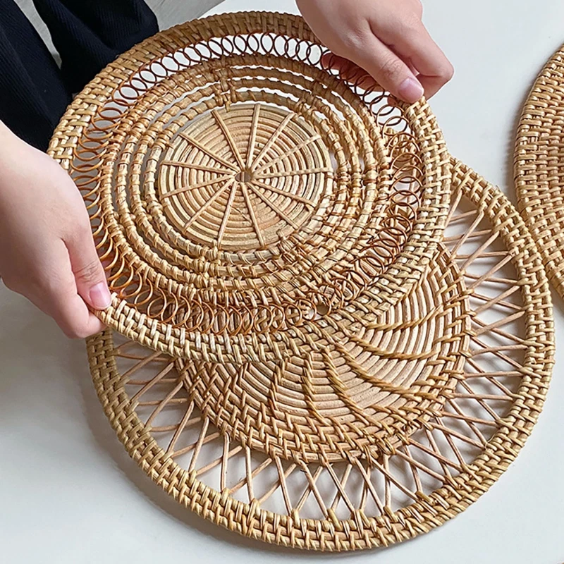 Vassoio rotondo in vimini, dec - Rattan Plant Basket recensione e prezzo