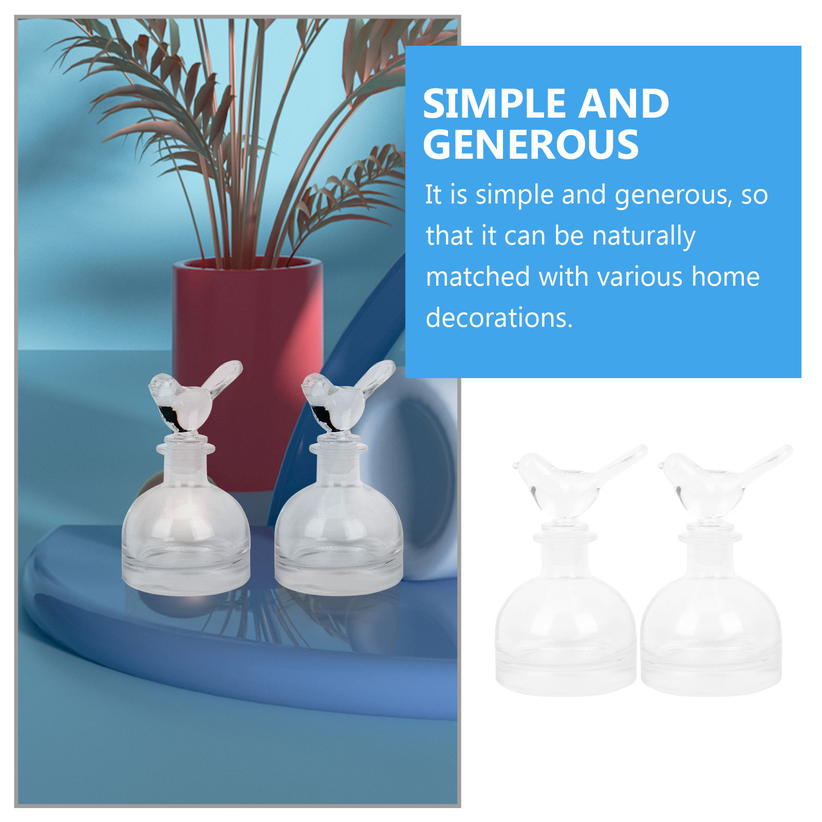 2 bottiglie di profumo in vetr - Home Decor Glass recensione e prezzo