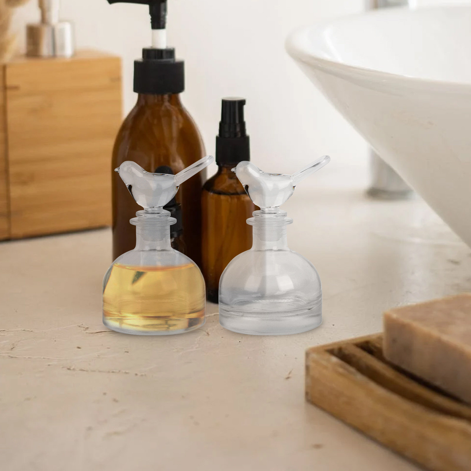 2 bottiglie di profumo in vetr - Home Decor Glass recensione e prezzo