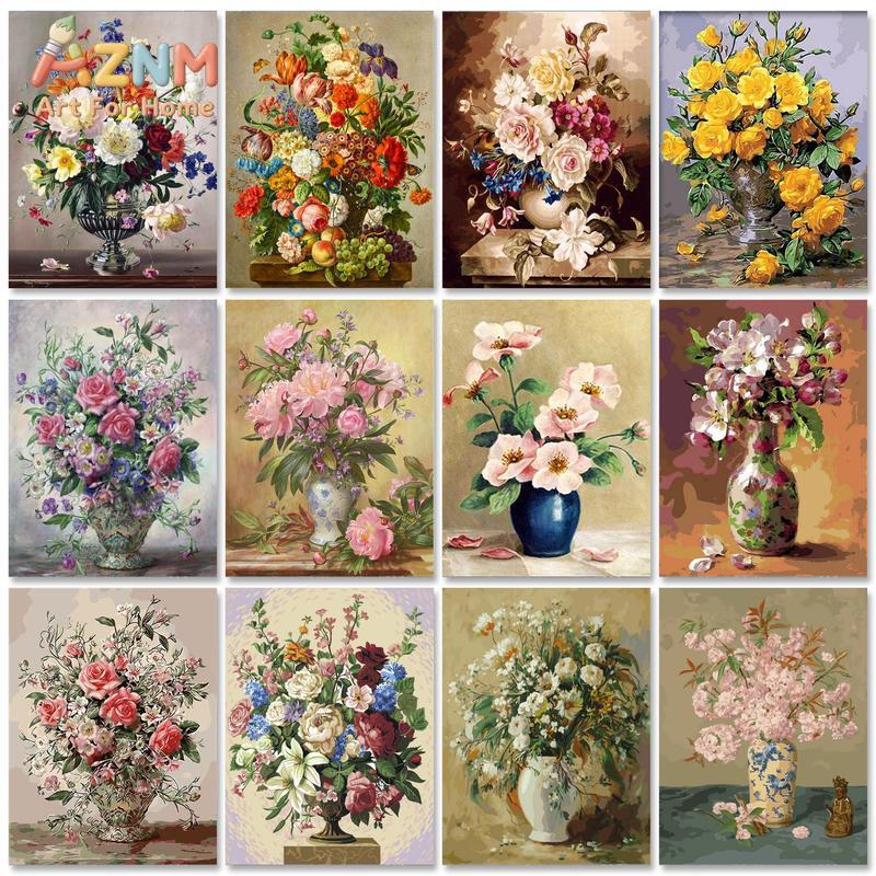 AZNM Quadro su Tela con Vaso d - Home Decor Vase With Flowers recensione e prezzo