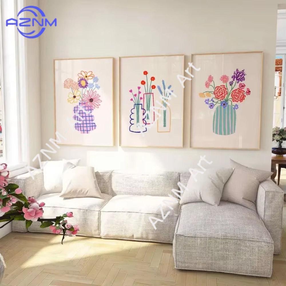 1/3 Pezzi Poster Astratto con  - Home Decor Vase With Flowers recensione e prezzo