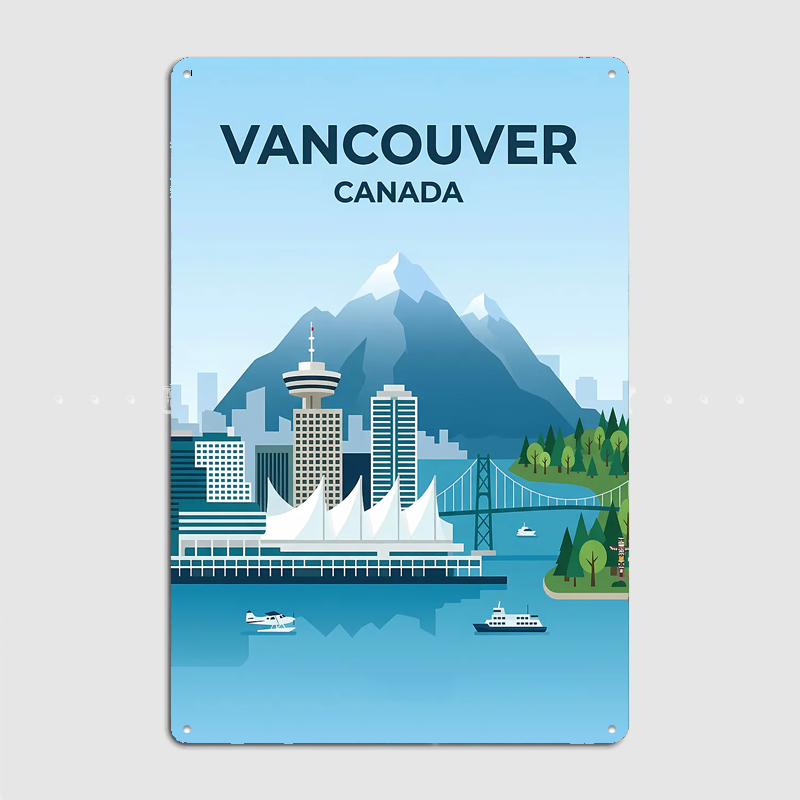 Poster Vintage con Skyline di  - Home Decor Vancouver recensione e prezzo