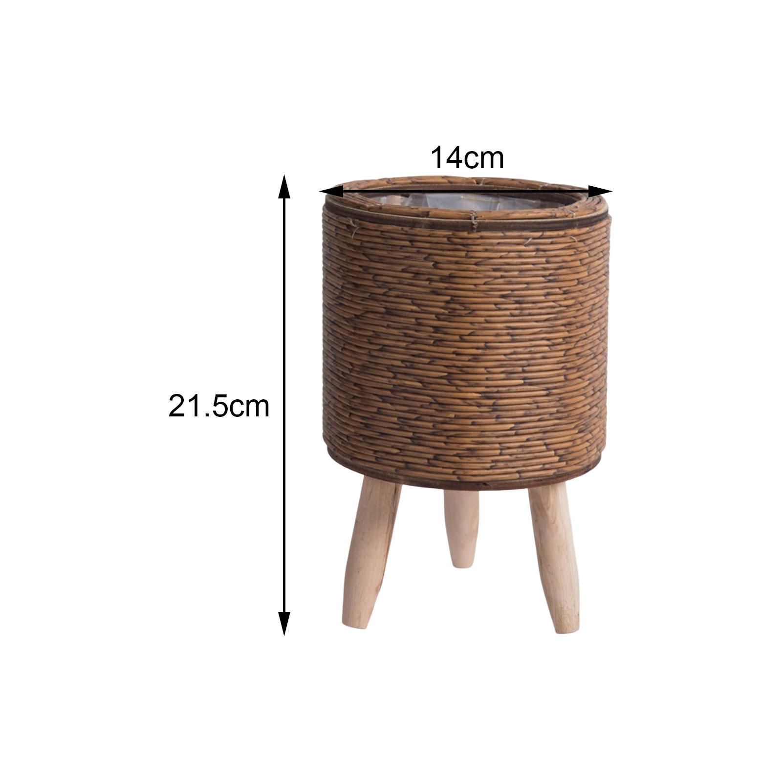 2x Cesto Intrecciato con Gambe - Rattan Plant Basket recensione e prezzo