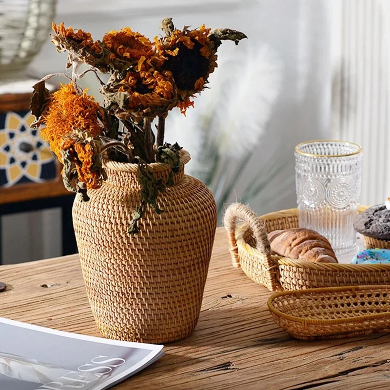 Cesto di vimini Vaso da fiori  - Rattan Plant Basket recensione e prezzo