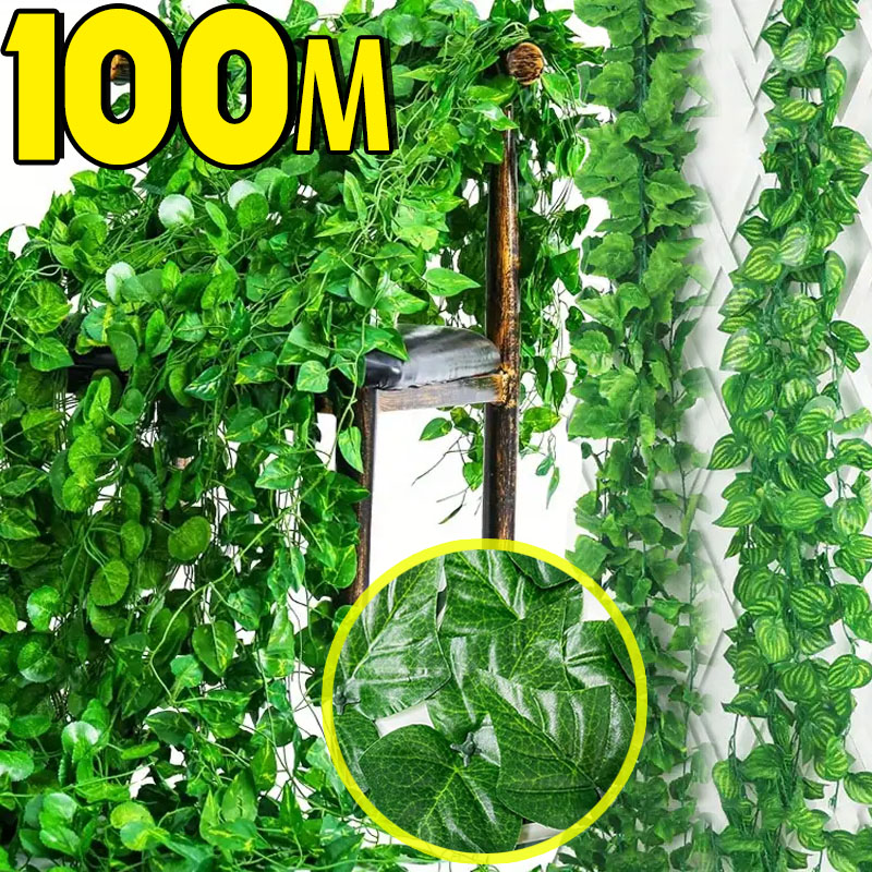 100/2M Edera Verde Artificiale - Rattan Plant Basket recensione e prezzo