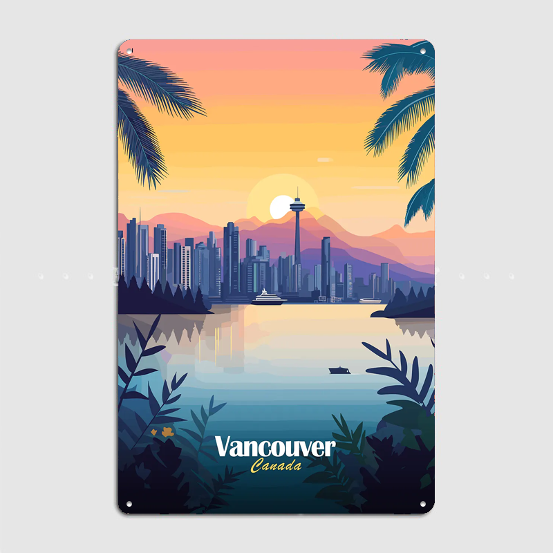 Poster Vintage con Skyline di  - Home Decor Vancouver recensione e prezzo