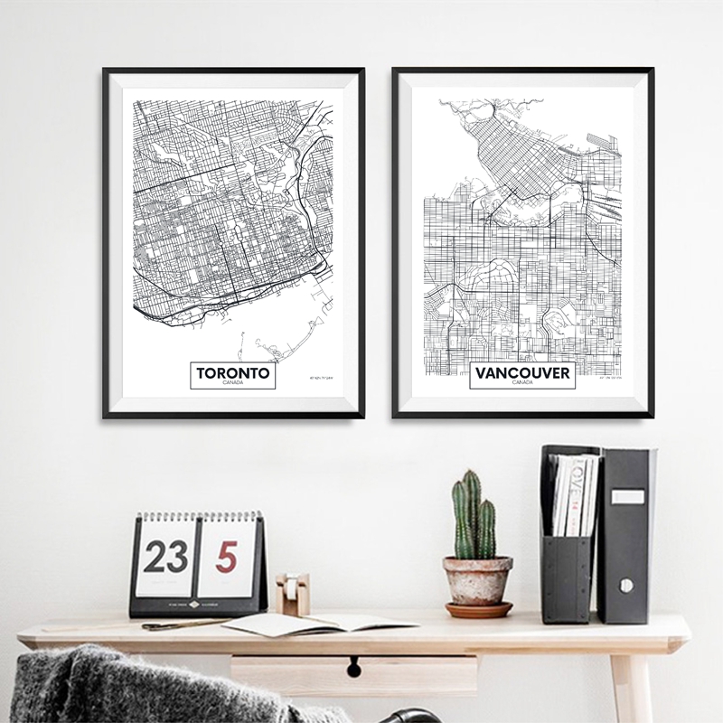 Canada Toronto City Map poster - Home Decor Vancouver recensione e prezzo