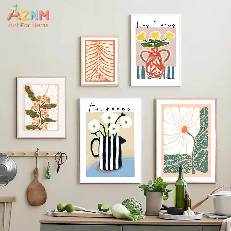 AZNM Quadro su tela floreale b - Home Decor Vase With Flowers recensione e prezzo