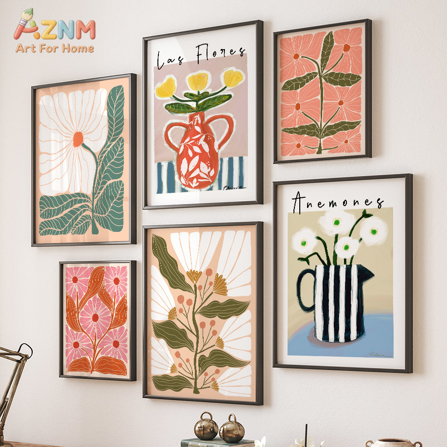 AZNM Quadro su tela floreale b - Home Decor Vase With Flowers recensione e prezzo
