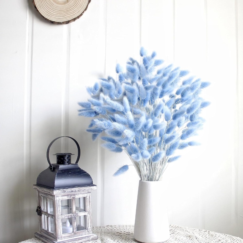 100 pezzi blu coda di lepre er - Home Decor Vase With Flowers recensione e prezzo