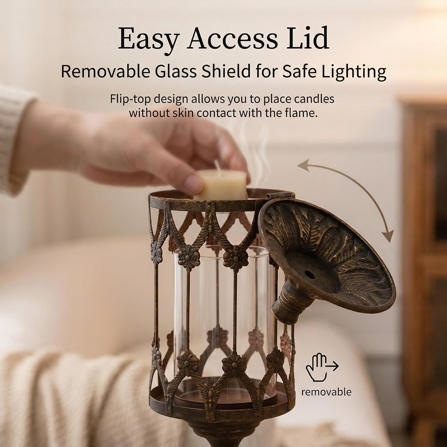 Candelabro da terra vintage in - Home Decor Glass recensione e prezzo