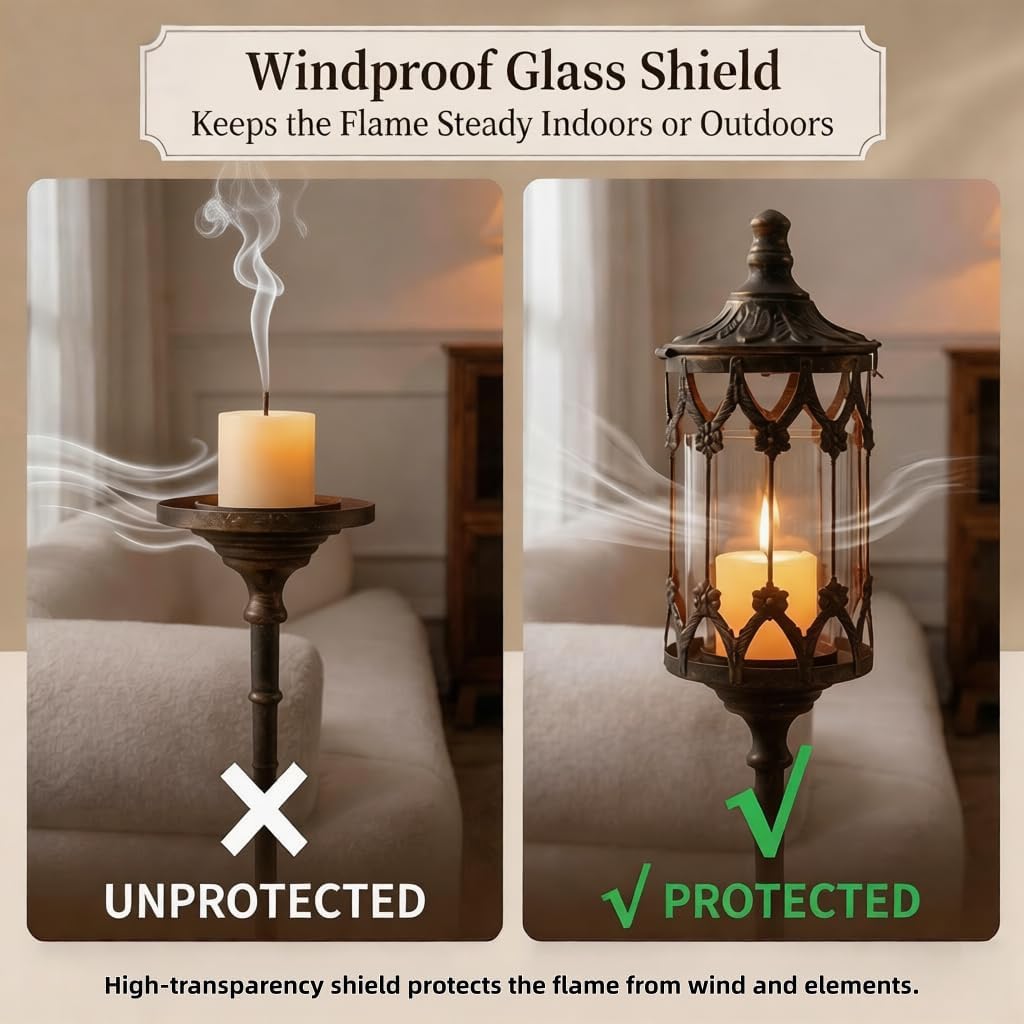 Candelabro da terra vintage in - Home Decor Glass recensione e prezzo